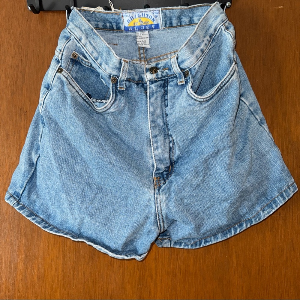 Brighton Blue Jean Shorts High-Waisted Vintage Style